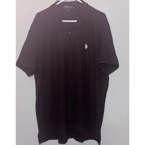 US POLO ASSN. BLACK SHORT SLEEVE POLO SHIRT - SIZE XXL